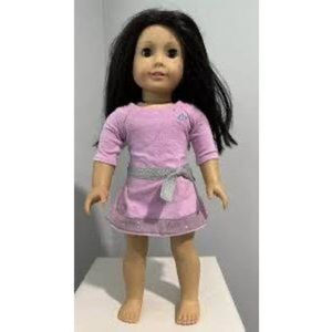 American Girl Truly Me Doll Dark Brown Hair Brown Eyes Pastel Purple Dress